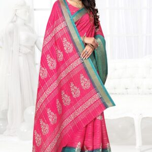 Dola georgette Saree with Golden lining with zari  border